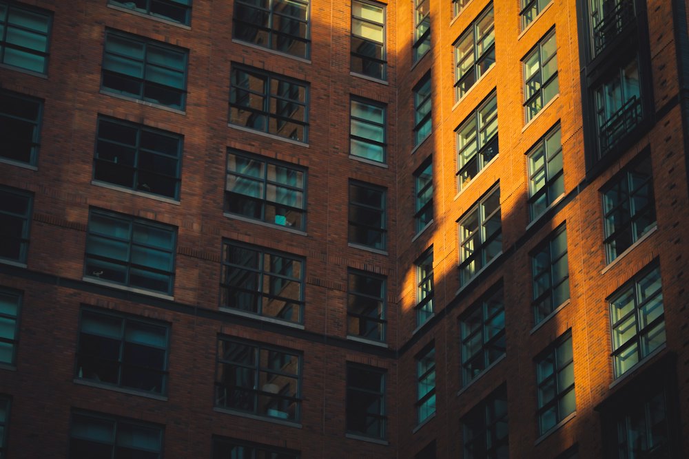 Brick MixedUse building in evening light